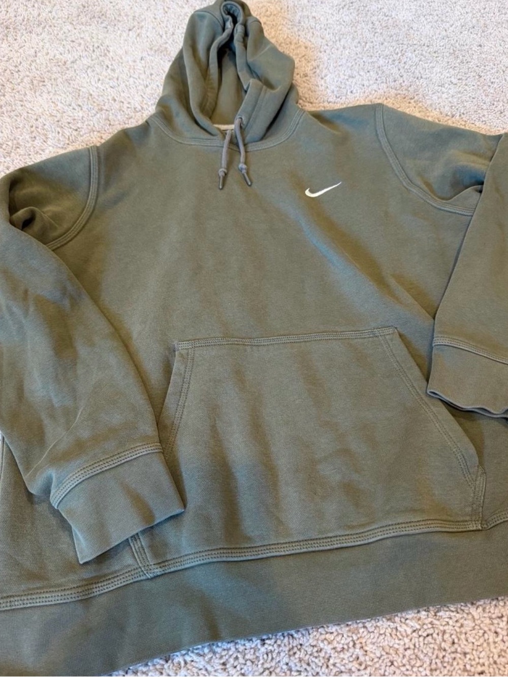 Nike Men's Olive Green Pullover Hoodie